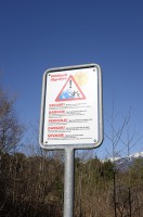 Attention aux laves torrentielles - Parc de Finges - Suisse